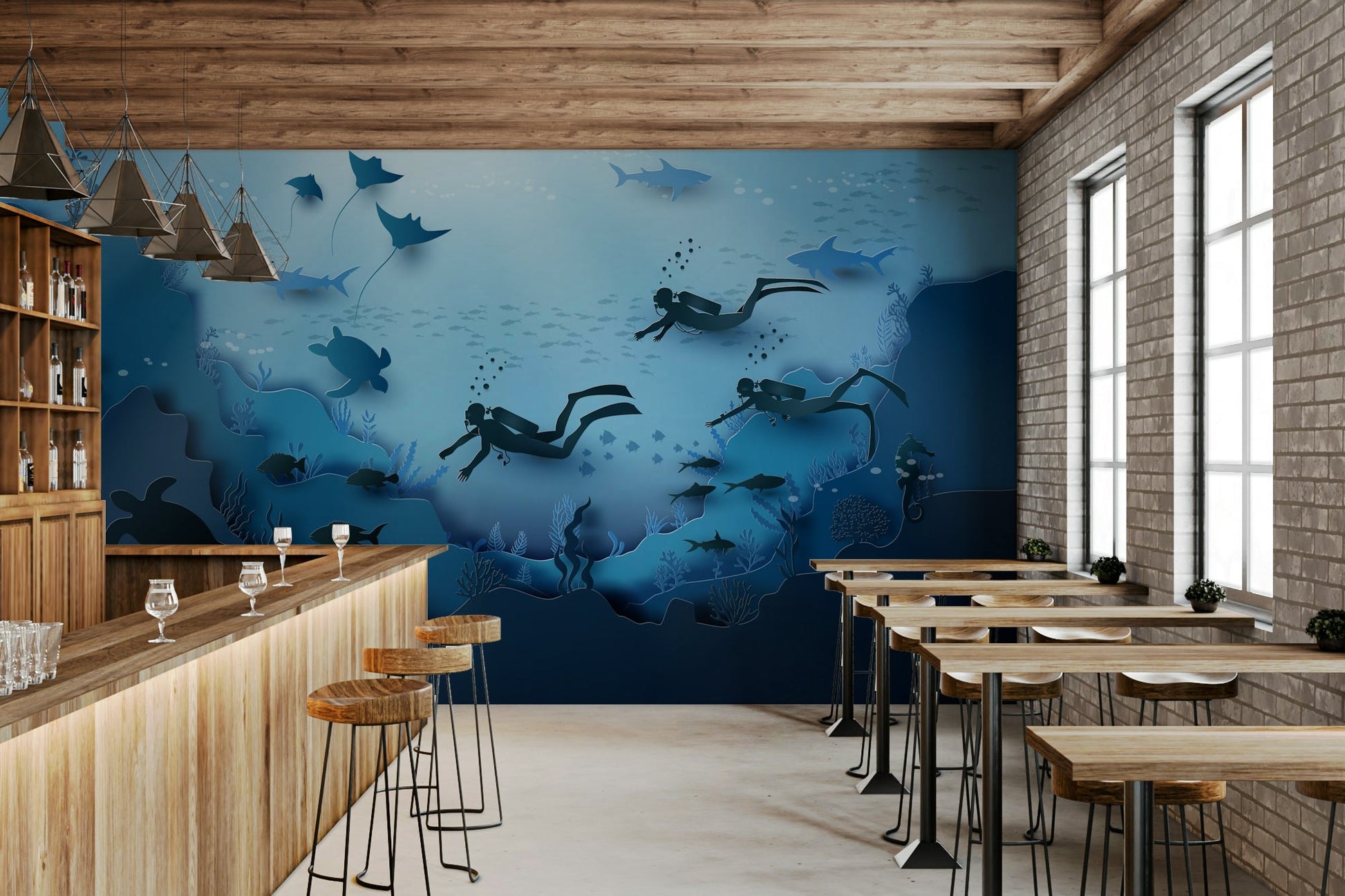 Deep Ocean Wall Mural - Wallanza