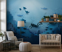 Deep Ocean Wall Mural - Wallanza