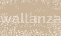 Wallanza Deer Doodles Brown Wall Mural for a neutral themed kids room.