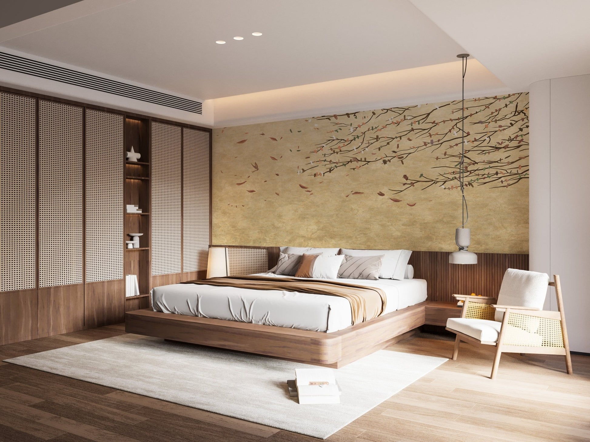 Cherry Blossom Branches Wall Mural for Bedrooms