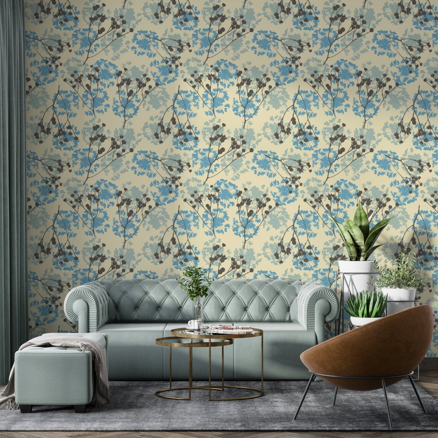 Delicate Floral Wallpaper Mural - Wallanza