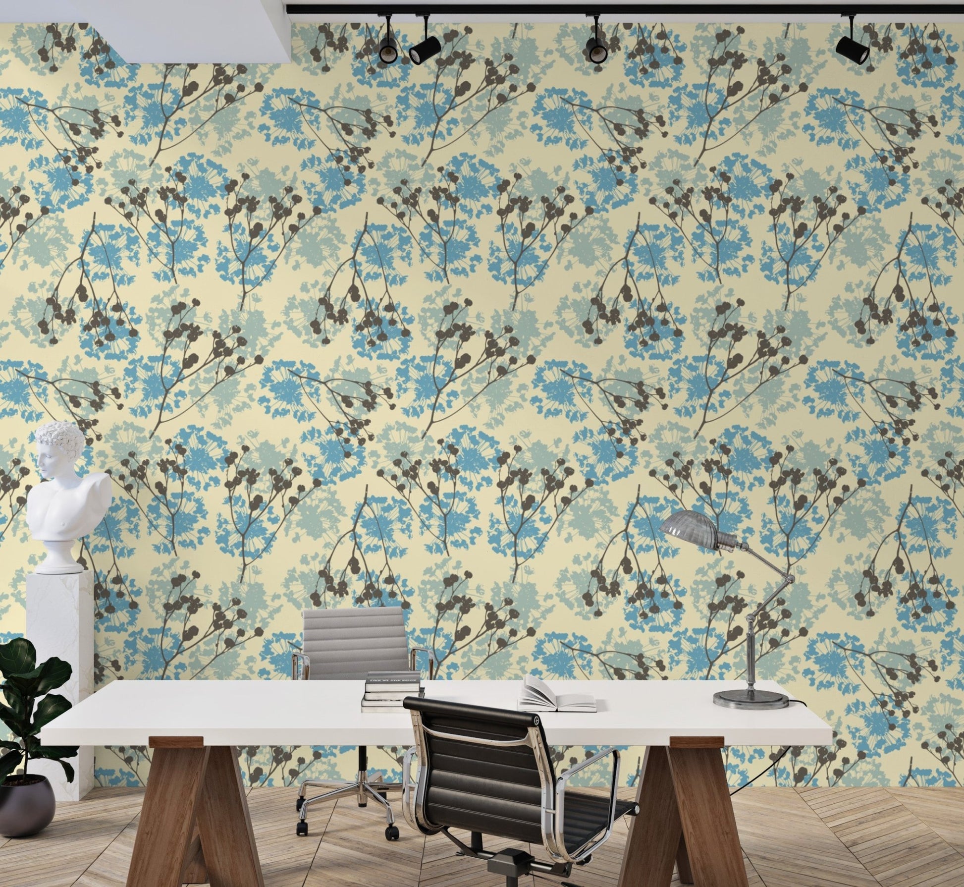 Delicate Floral Wallpaper Mural - Wallanza
