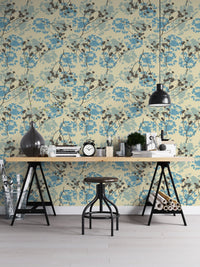 Delicate Floral Wallpaper Mural - Wallanza
