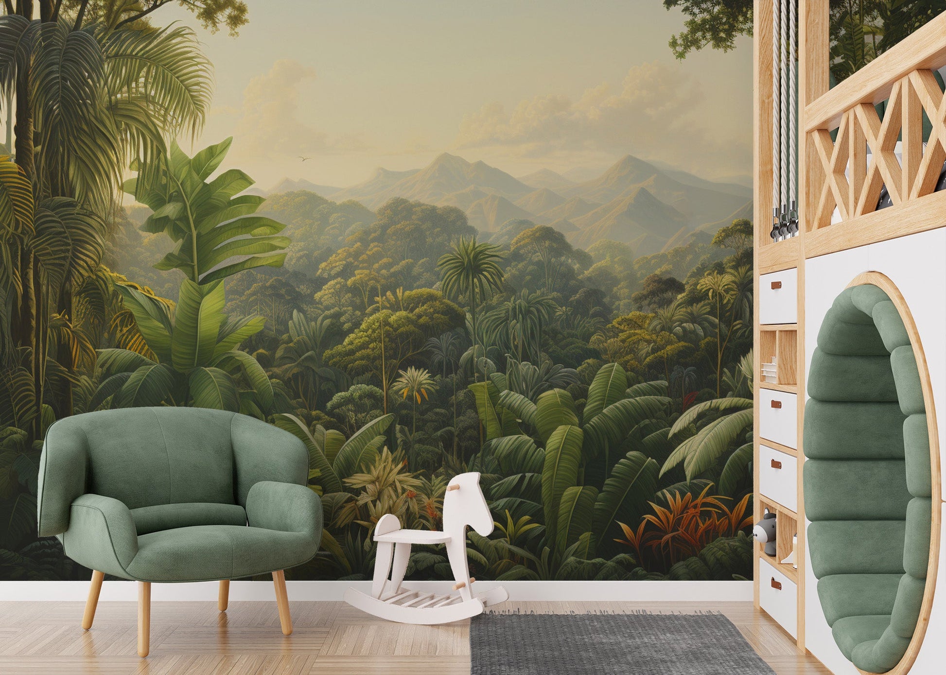 Dense Green Tropical Rainforest Wallpaper - Wallanza