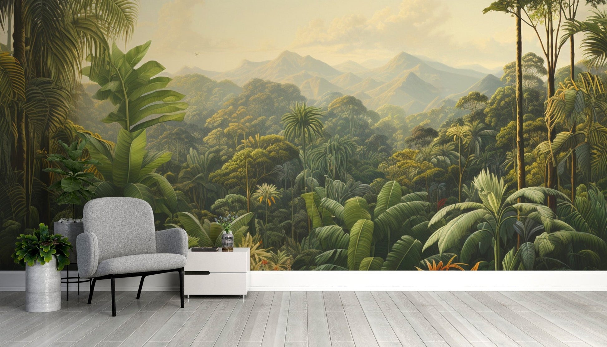 Dense Green Tropical Rainforest Wallpaper - Wallanza