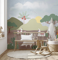 Desert Llama Wallpaper Mural - Wallanza