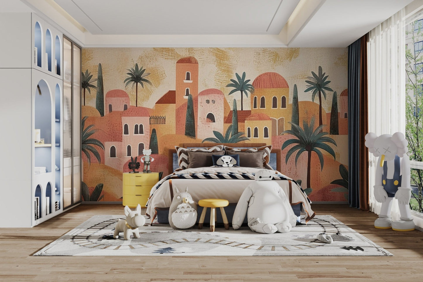Desert Oasis Village Wall Mural - Wallanza