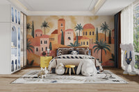 Desert Oasis Village Wall Mural - Wallanza