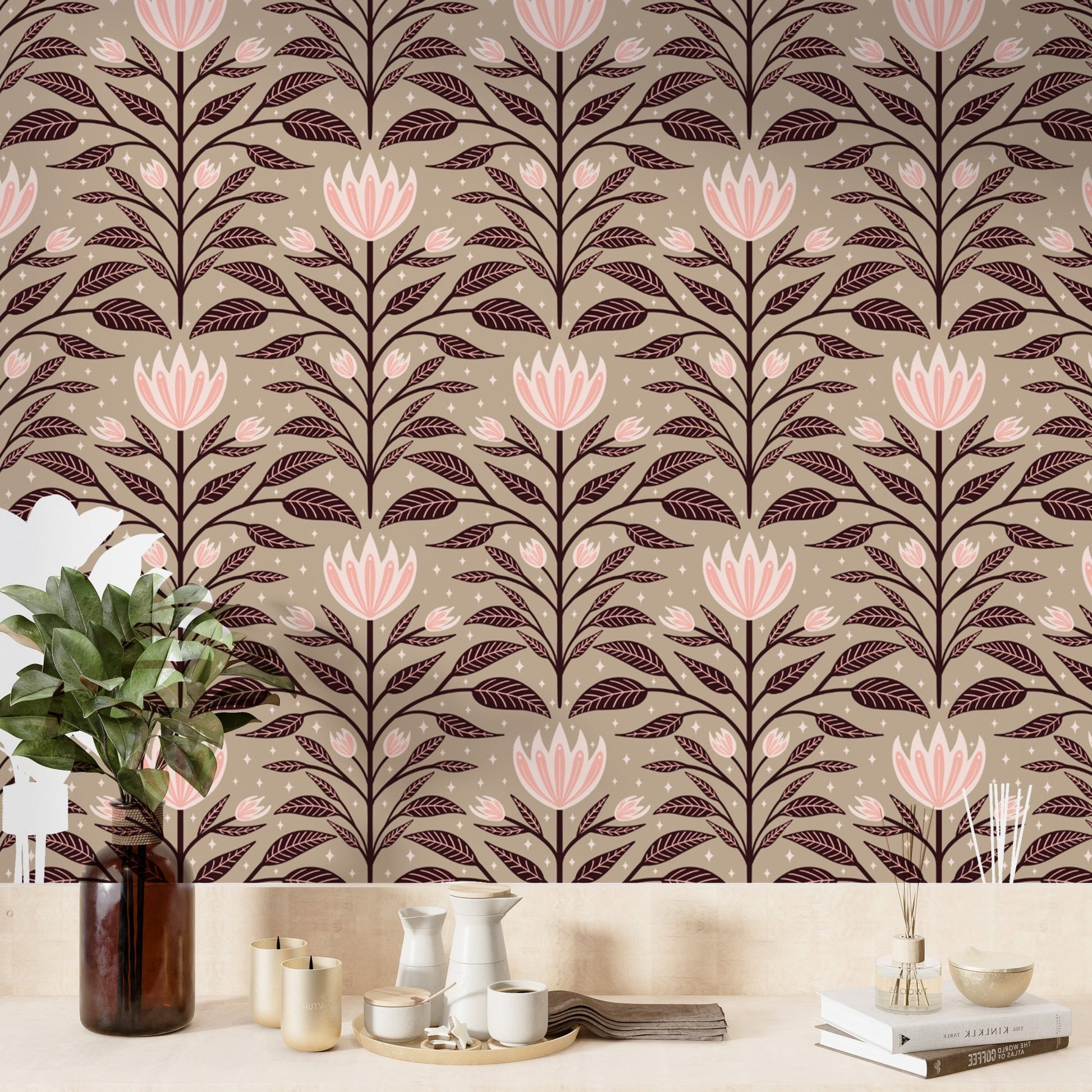 Diamond Bloom Large Wall Mural - Wallanza