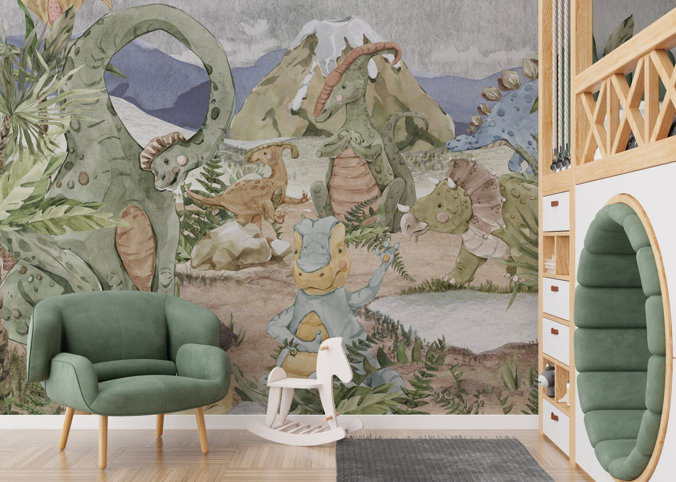 Dino Valley Adventure Wallpaper Mural - Wallanza