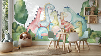 Dinosaur Fantasyland Wallpaper Mural for Fun Decor
