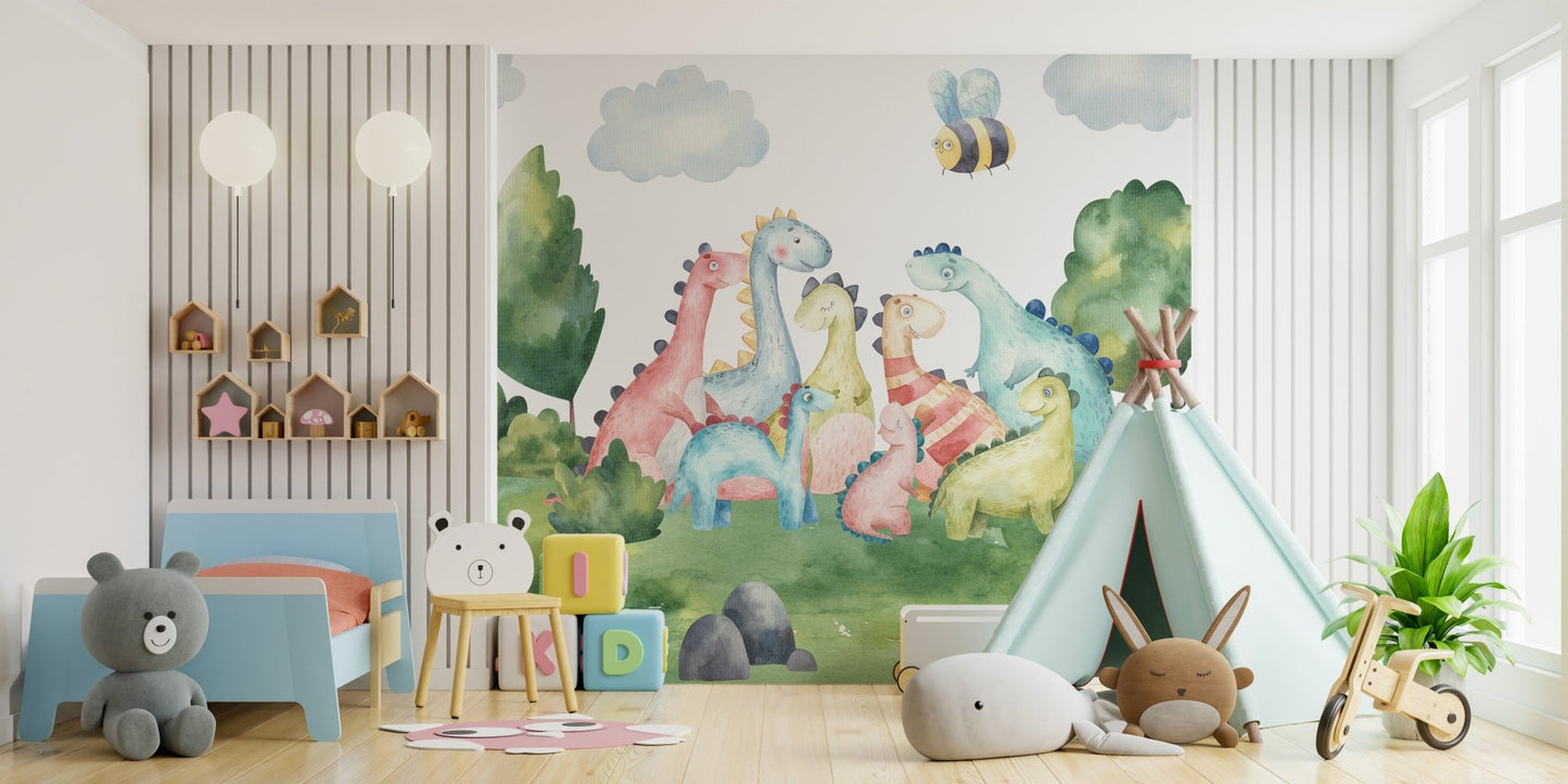 Dinosaur Fantasyland Wallpaper Mural for All Ages
