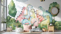 Dinosaur Fantasyland Wallpaper Mural for Playful Walls
