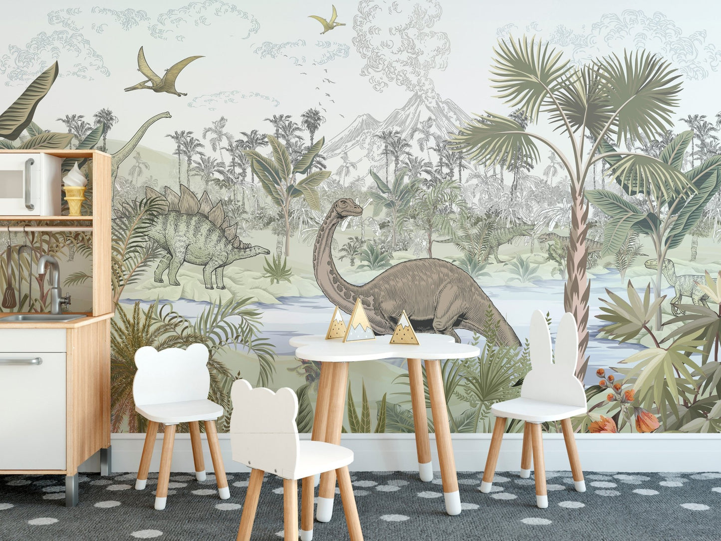 Dinosaur Valley Wallpaper Mural - Wallanza