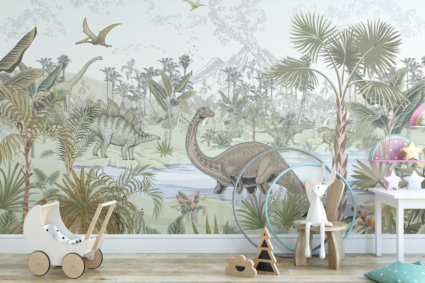 Dinosaur Valley Wallpaper Mural - Wallanza