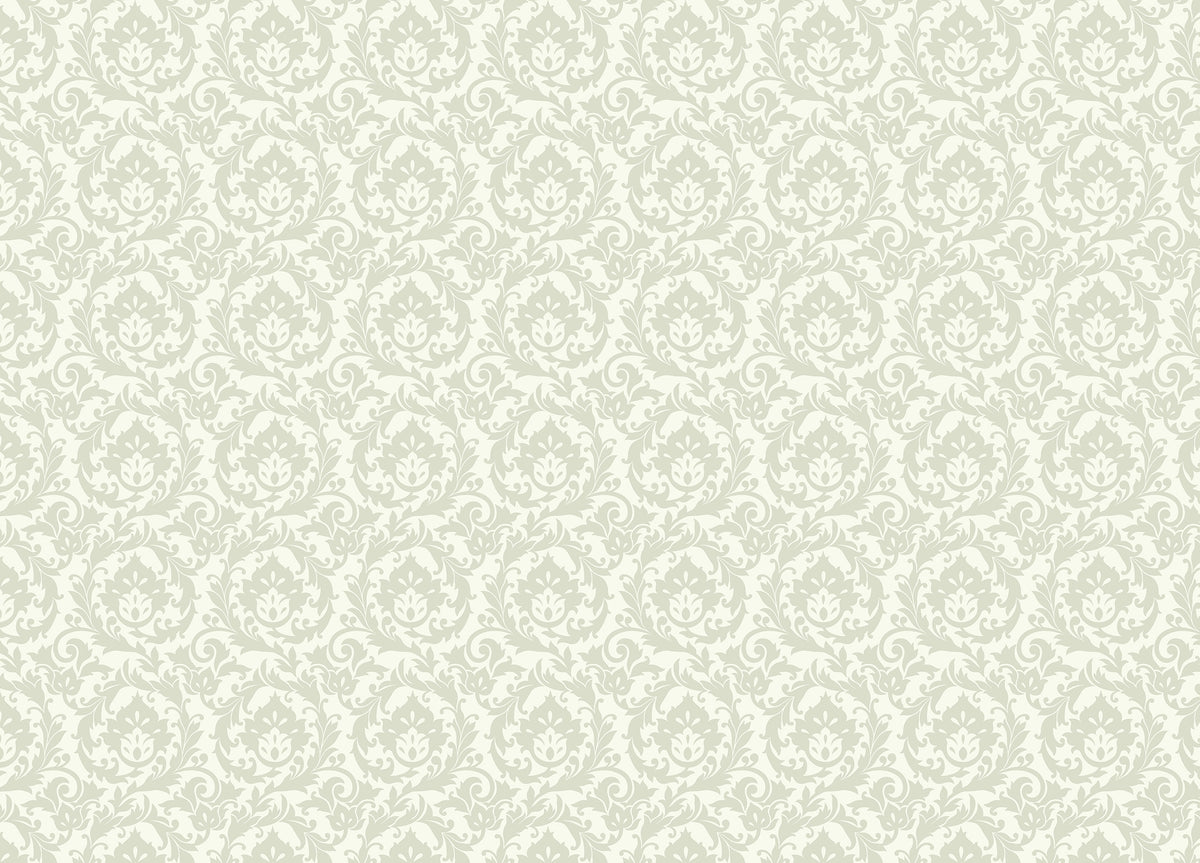 Stunning Autumn Leaves Vintage Damask Wallpaper in your room — zoomed