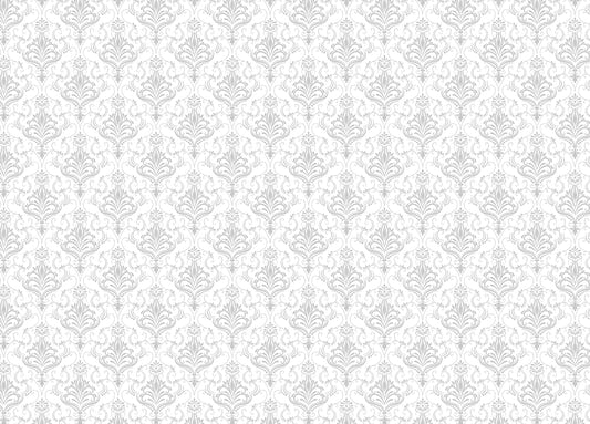 White Seamless Pattern Damask Removable Wallpaper