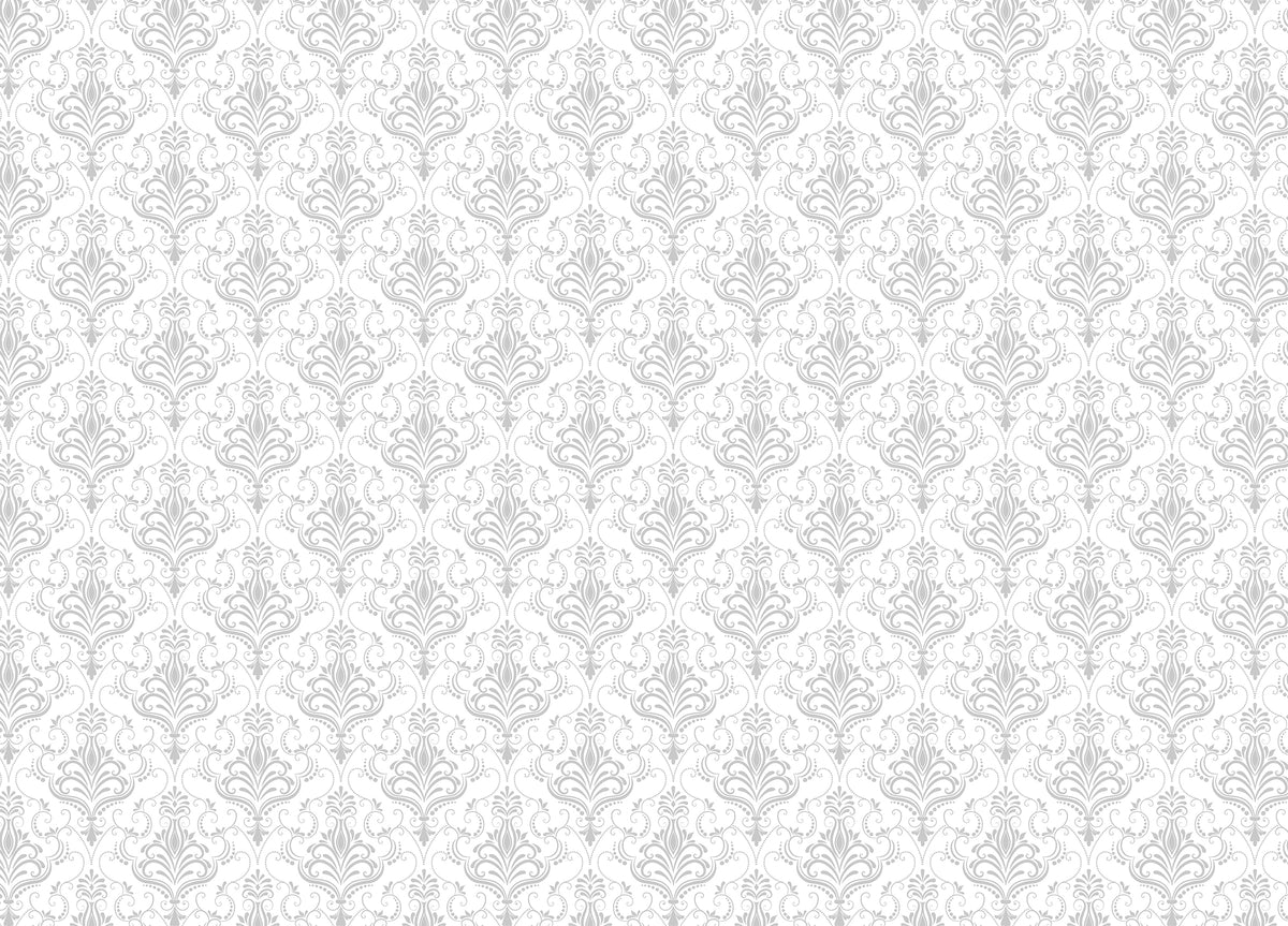 White Seamless Pattern Damask Removable Wallpaper in your room