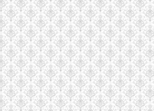 White Seamless Pattern Damask Removable Wallpaper