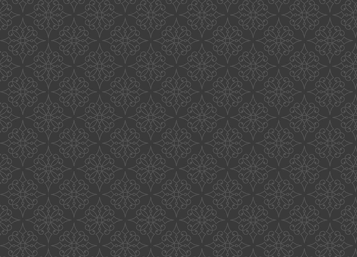 Vintage Ornaments Seamless Pattern Black Damask Wallpaper in your room — zoomed