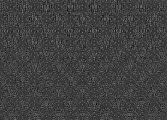 Vintage Ornaments Seamless Pattern Black Damask Wallpaper