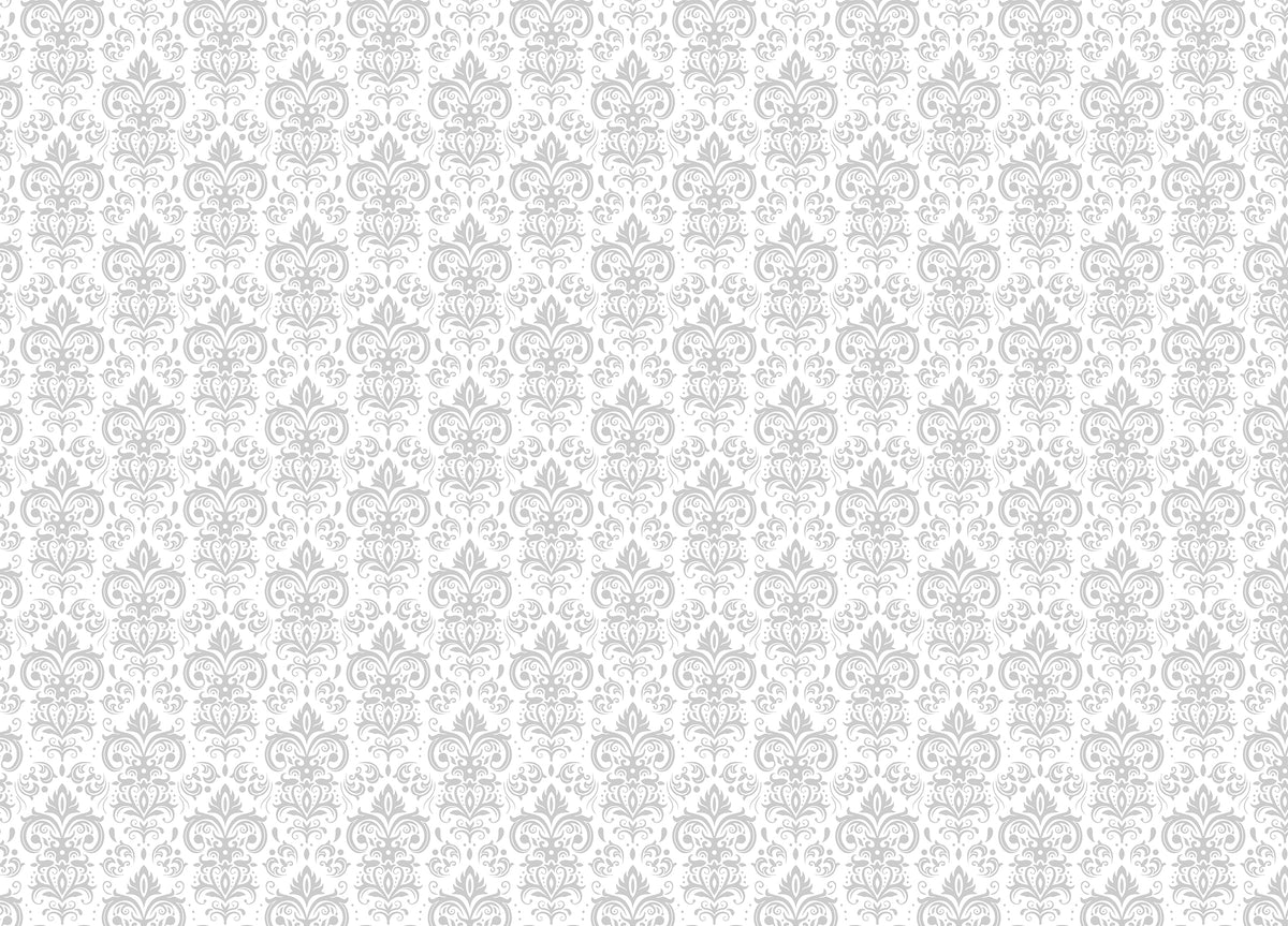 Stylish Rococo White Damask Peel and Stick Wallpaper in your room — zoomed
