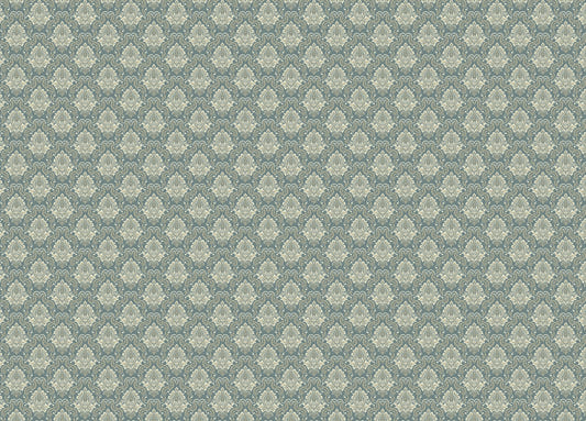 Green Vintage Baroque Damask Design Wallpaper
