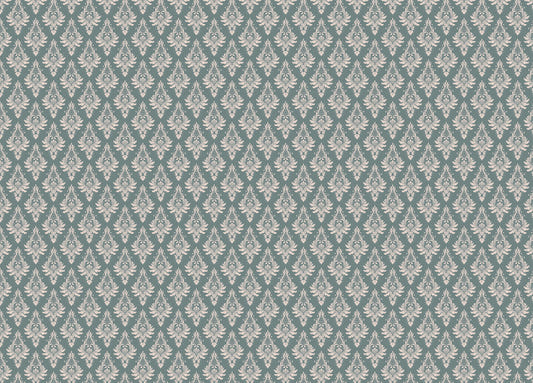Royal Victorian Green Damask Pattern Wallpaper
