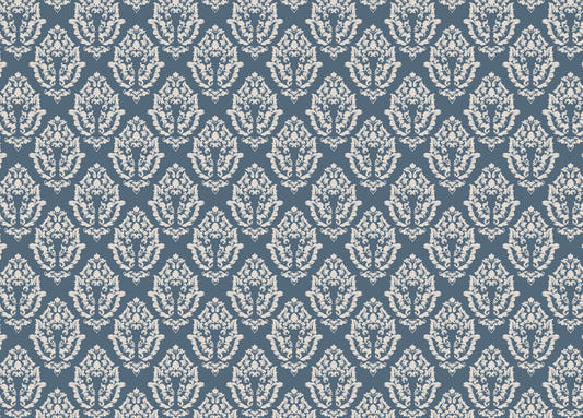Blue Baroque Texture Pattern Premium Vector Damask Wallpaper