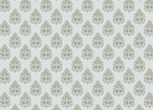 Vintage Milan Damask Green Color Self Adhesive Wallpaper