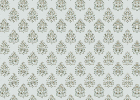 Vintage Milan Damask Green Color Self Adhesive Wallpaper