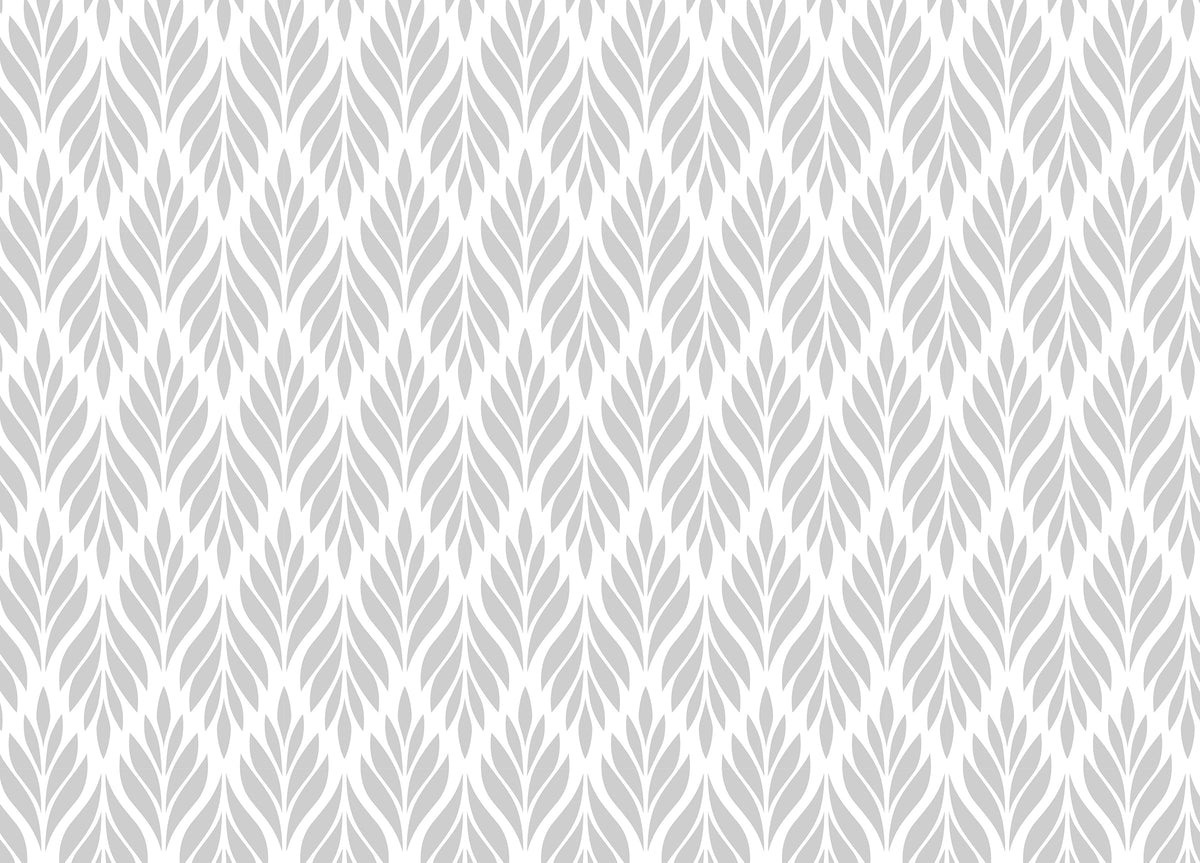 Grey Color Leaves Damask Design Wallpaper For Walls in your room — zoomed