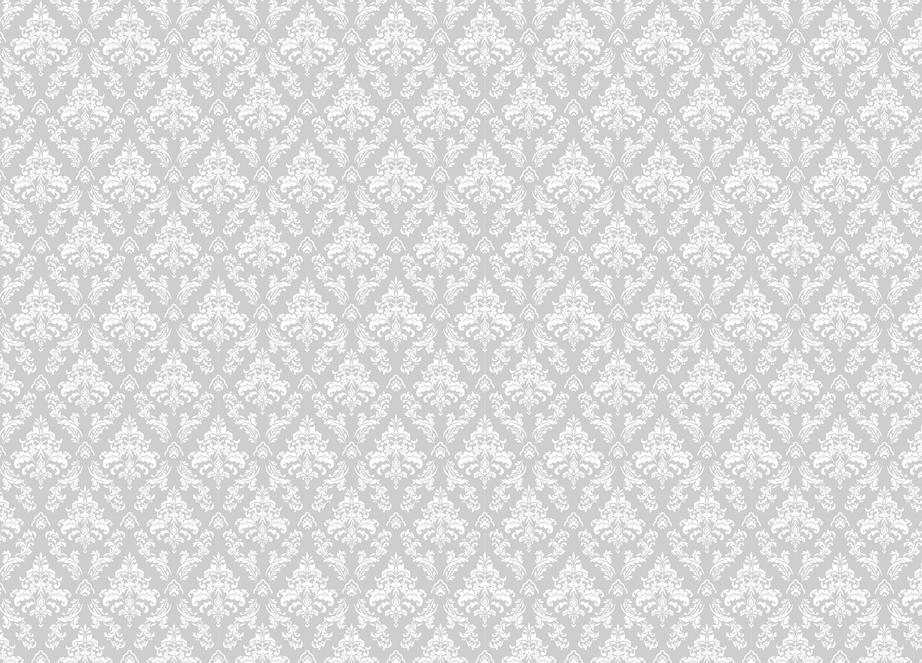 White Color Mini Damask Design Wallpaper For Walls