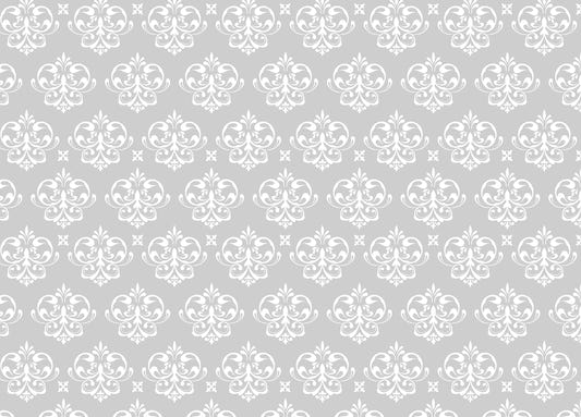 Damask Repeat Pattern Vintage Look Wallpaper For Walls