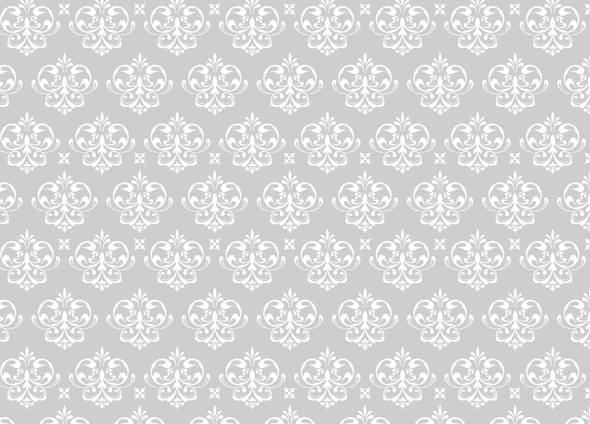 Damask Repeat Pattern Vintage Look Wallpaper For Walls in your room — zoomed