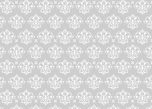 Damask Repeat Pattern Vintage Look Wallpaper For Walls