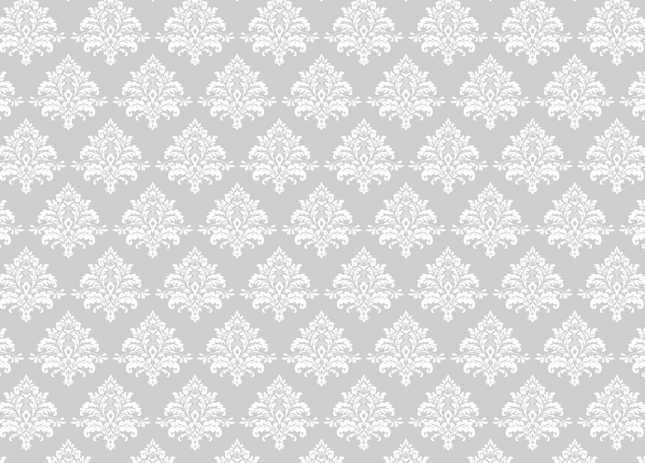 Vintage Grey Damask Wallpaper