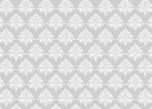 Vintage Grey Damask Wallpaper