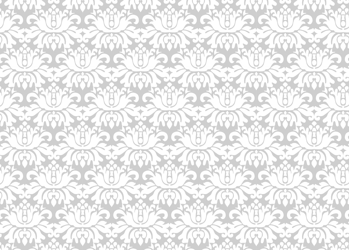 Stylish White Damask Repeat Pattern Peel and Stick Wallpaper in your room