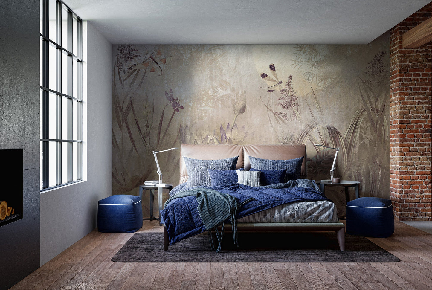 Dragonfly Pond Mural Wallpaper - Wallanza