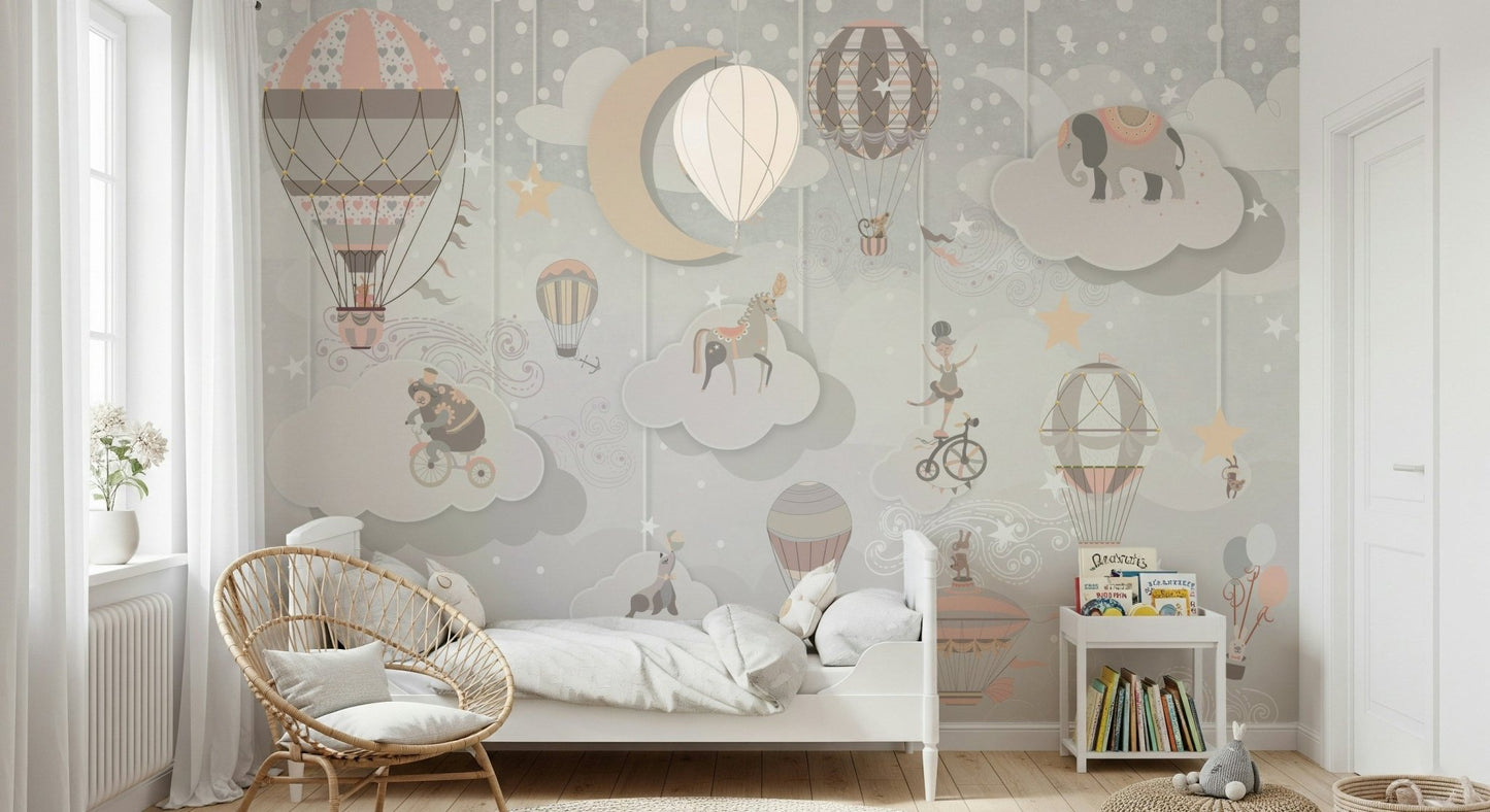 Sophisticated vintage-themed landscape for a hallway feature wall.