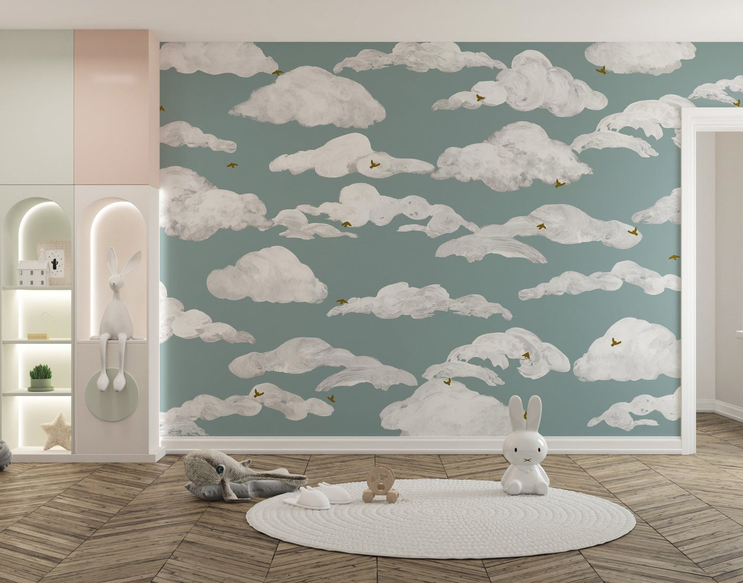 Dreamy Dancing Skies Wallpaper Mural - Wallanza
