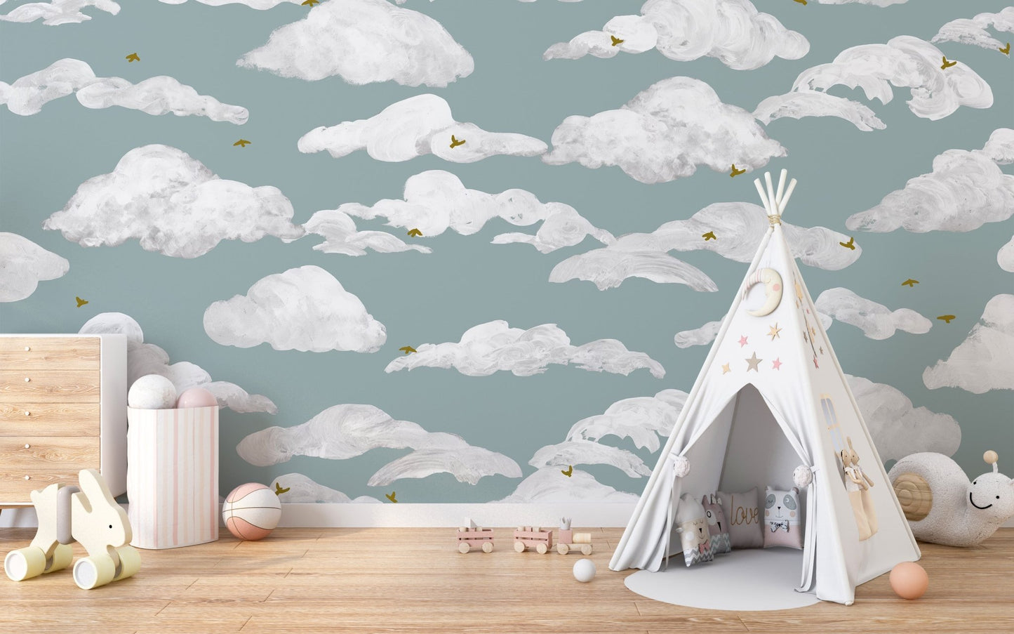 Dreamy Dancing Skies Wallpaper Mural - Wallanza