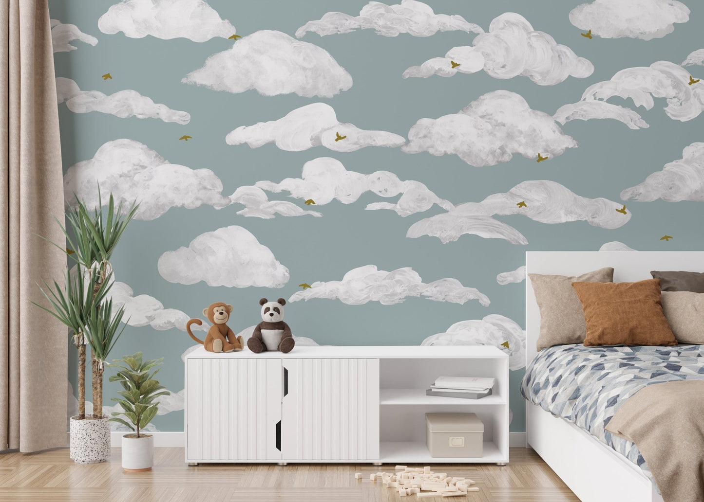 Dreamy Dancing Skies Wallpaper Mural - Wallanza