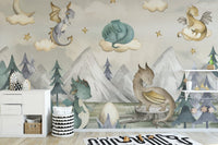 Dreamy Dragon Playland Wallpaper Mural - Wallanza