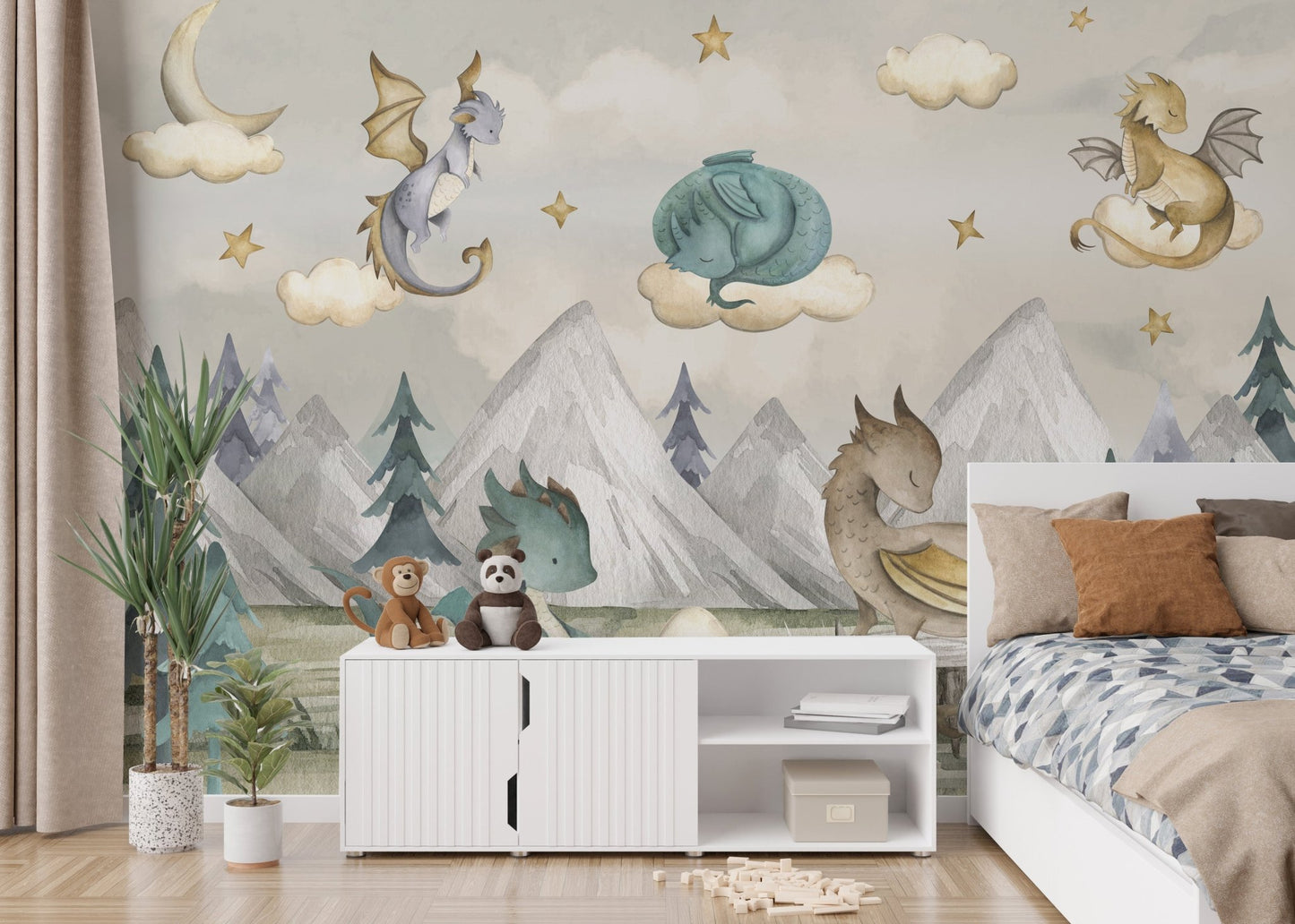 Dreamy Dragon Playland Wallpaper Mural - Wallanza