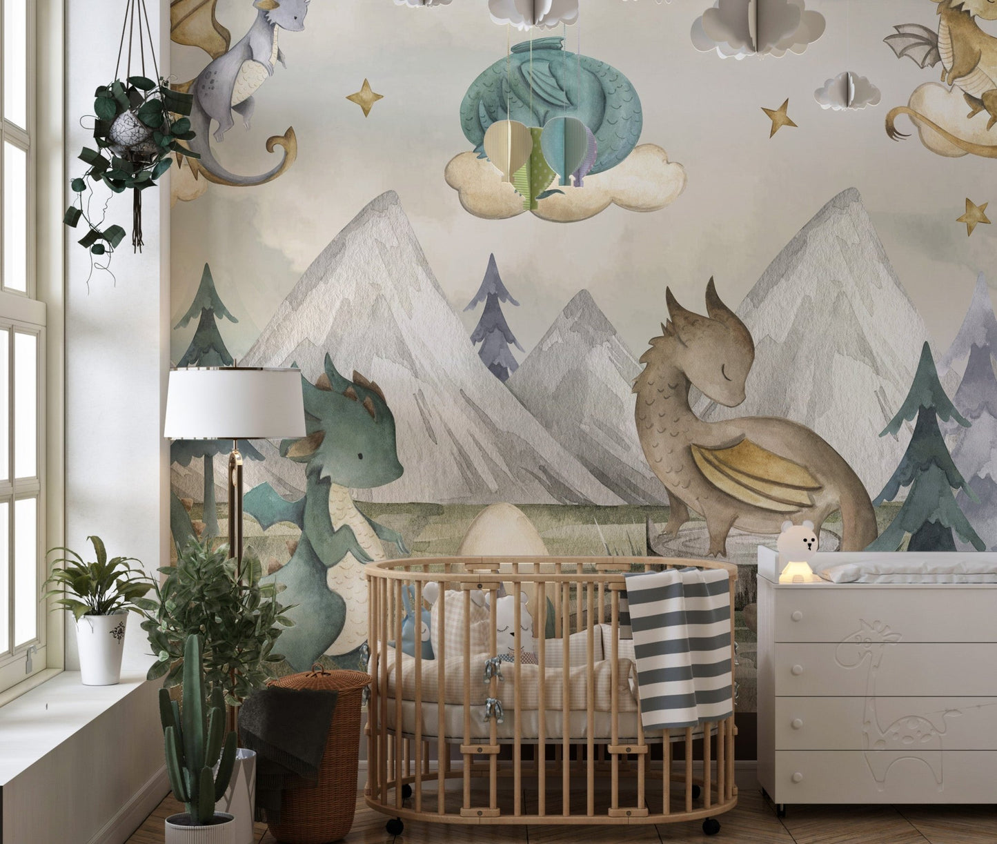 Dreamy Dragon Playland Wallpaper Mural - Wallanza