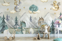 Dreamy Dragon Playland Wallpaper Mural - Wallanza