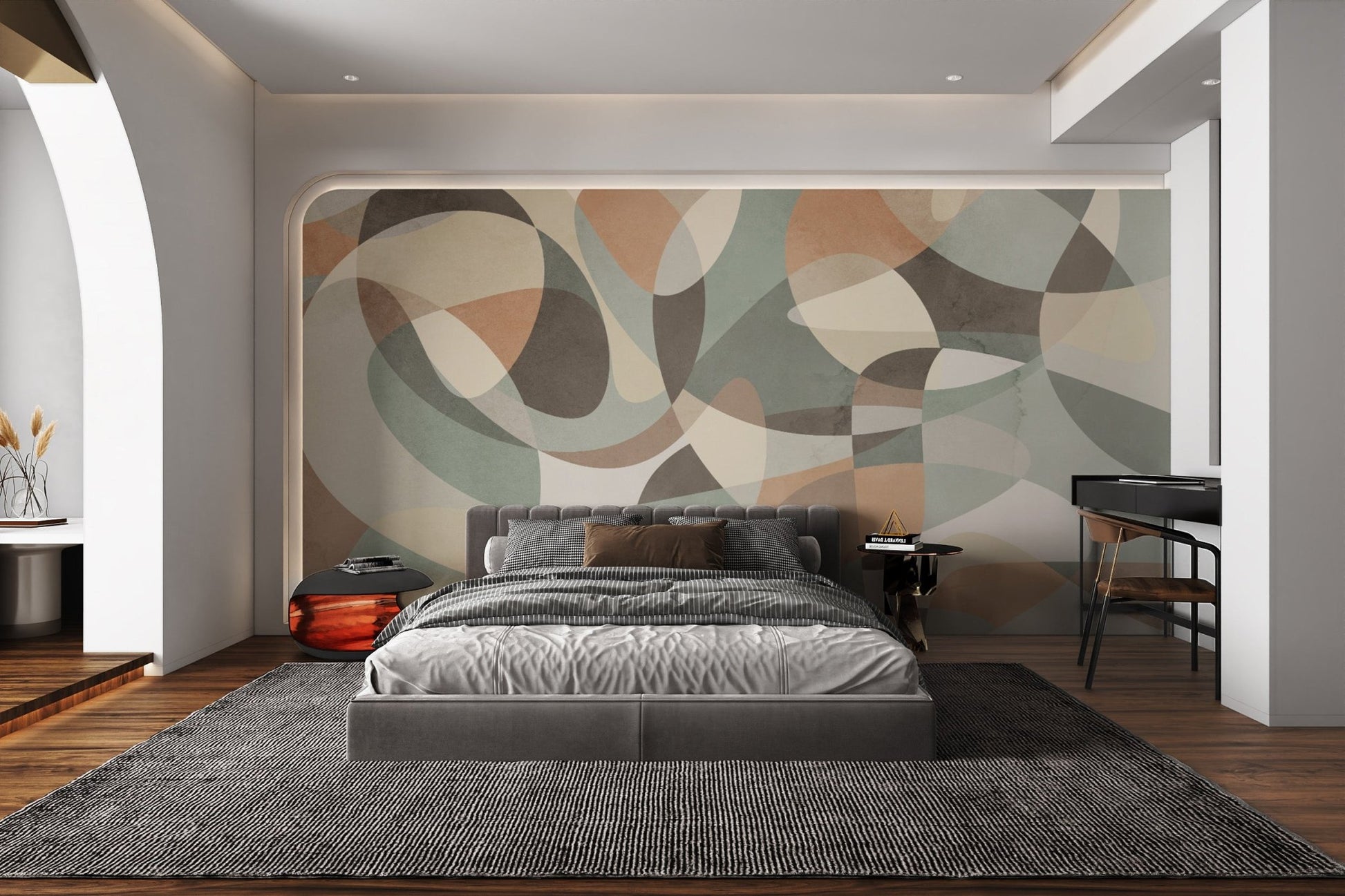 Earth Tones Geometric Wallpaper - Wallanza