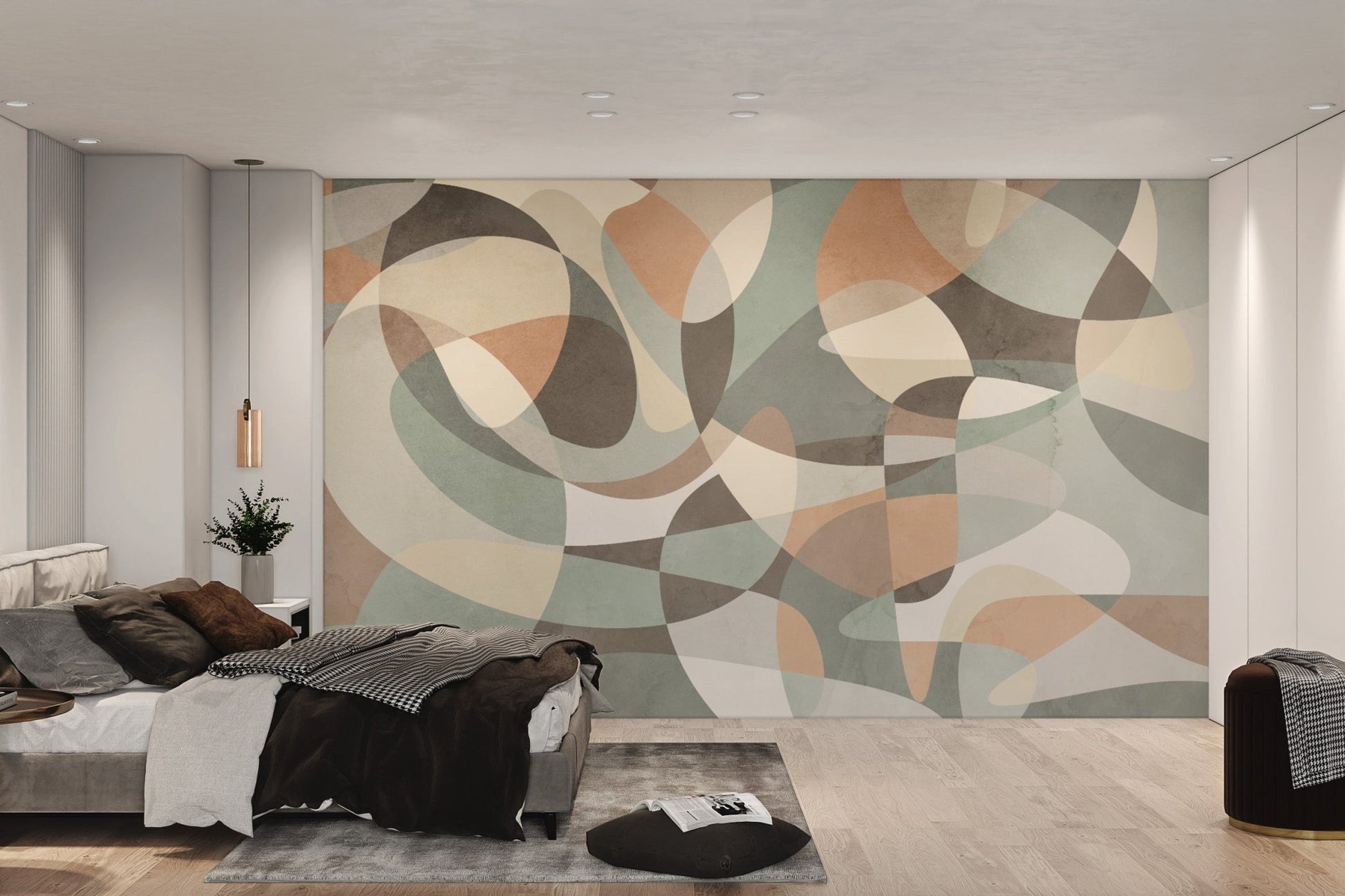 Earth Tones Geometric Wallpaper - Wallanza